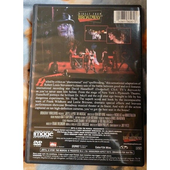 EUC Jekyll  Hyde: The Musical (DVD, 2006) - Picture 2 of 4